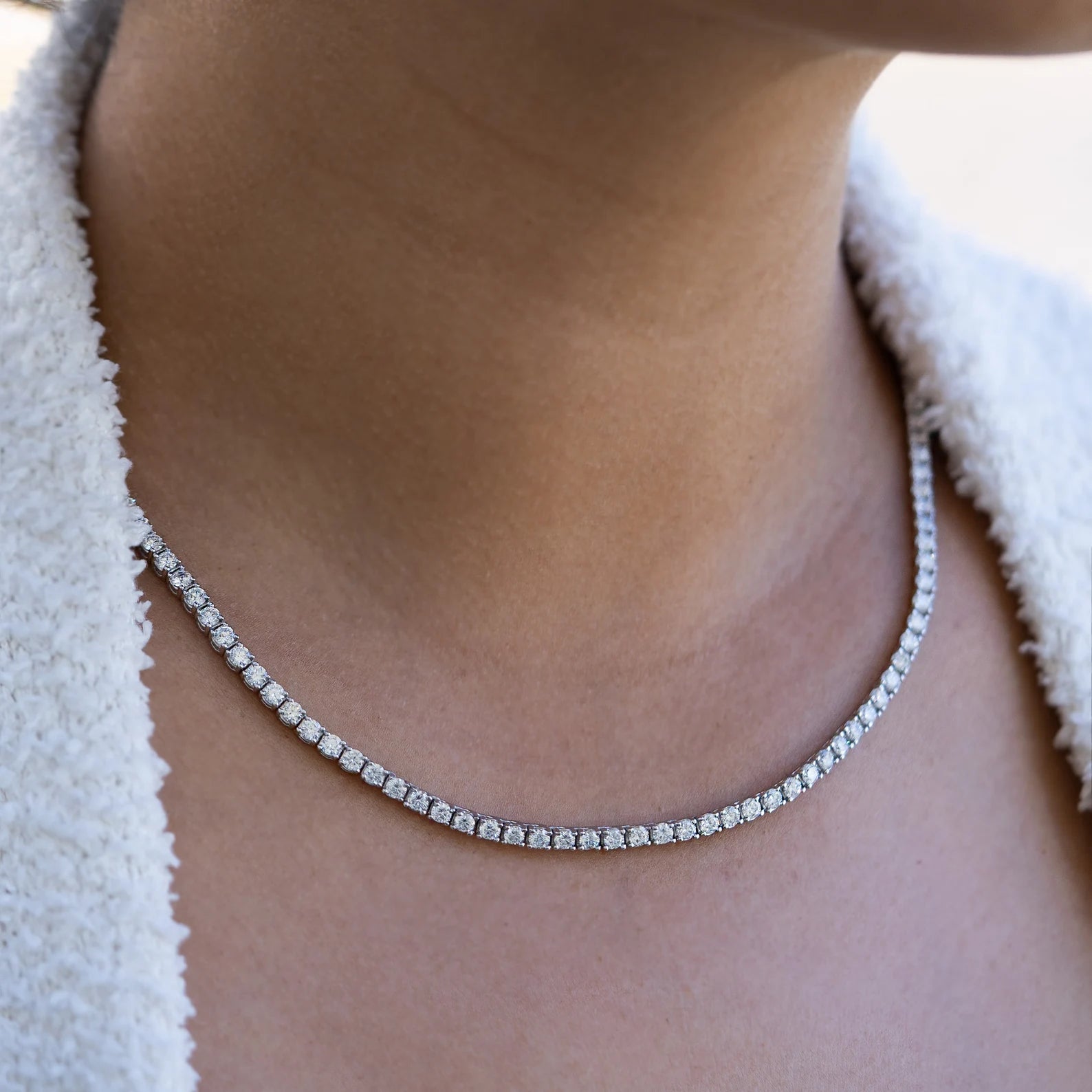 10 Carat Diamond Tennis Necklace