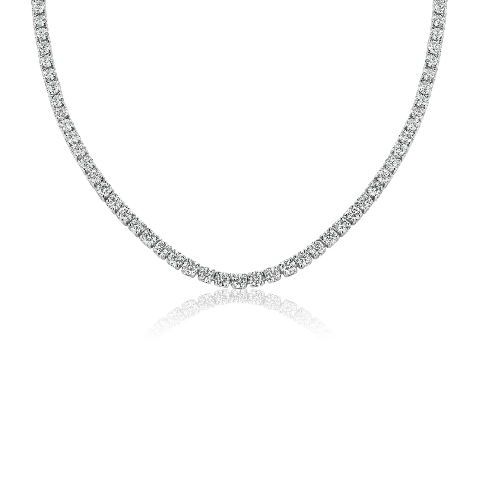 15.5 Carat Lab Grown Diamond Tennis Necklaces For Women
