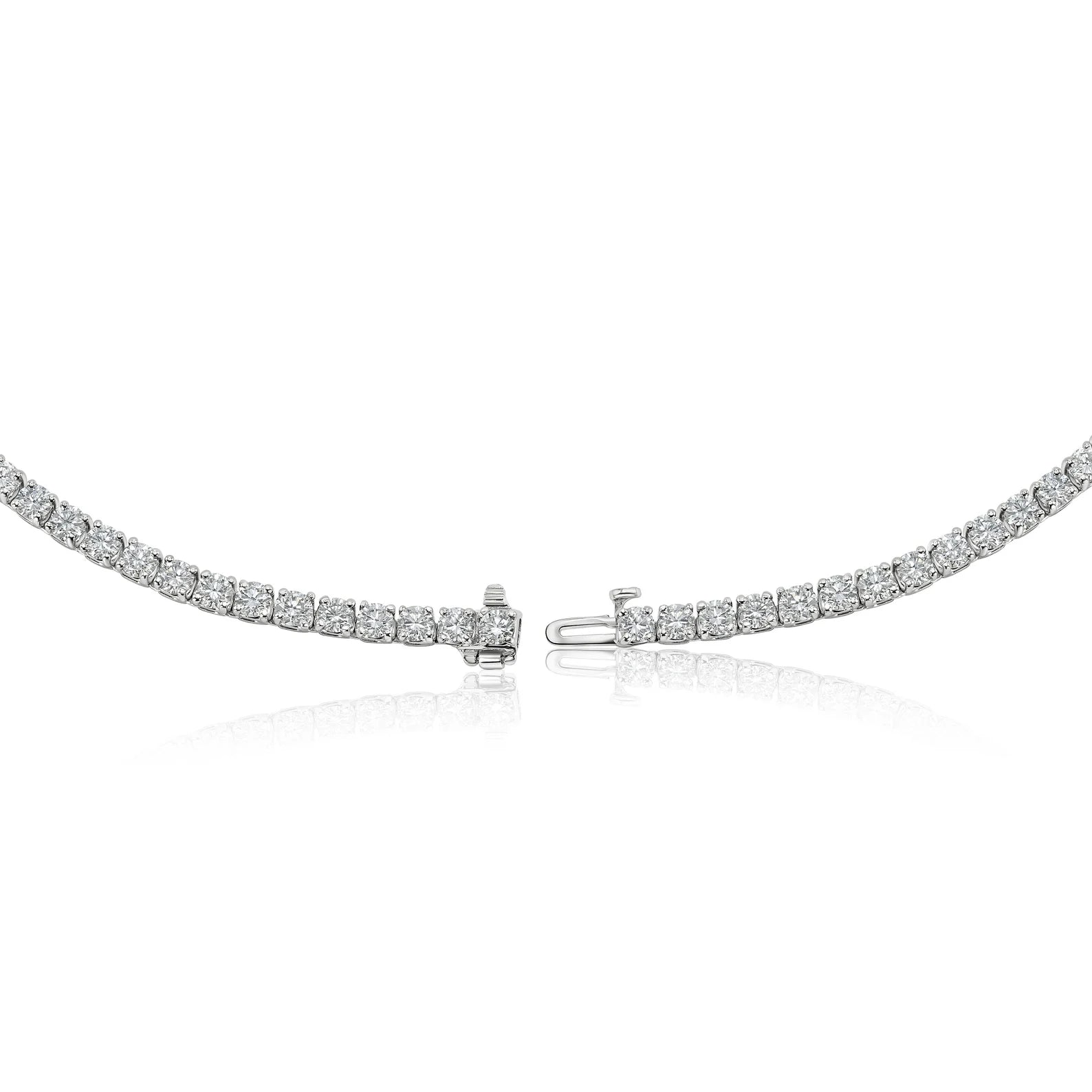 15.5 Carat Lab Grown Diamond Tennis Necklaces For Women
