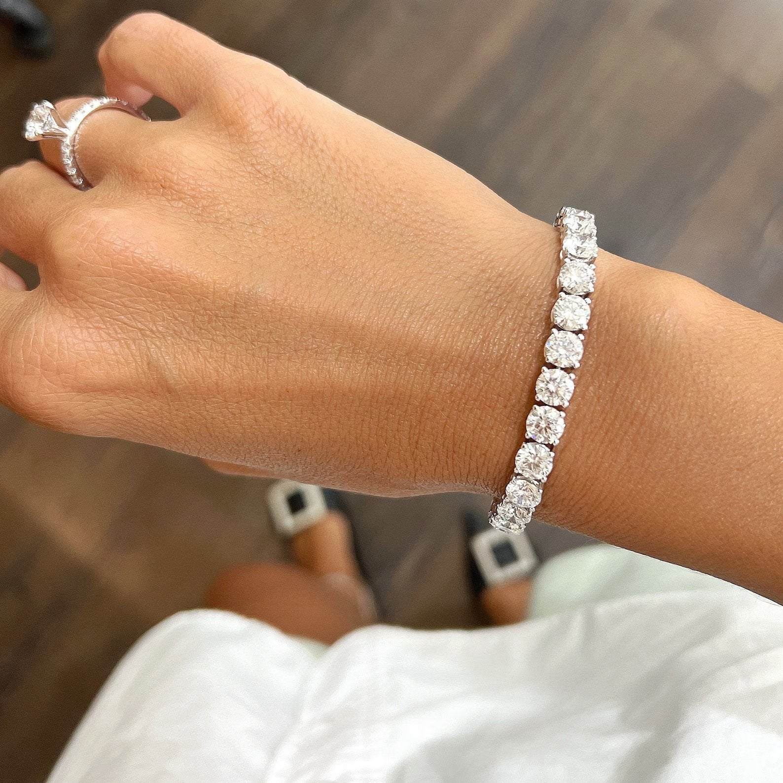 Bracelet tennis en diamant de laboratoire 26 carats