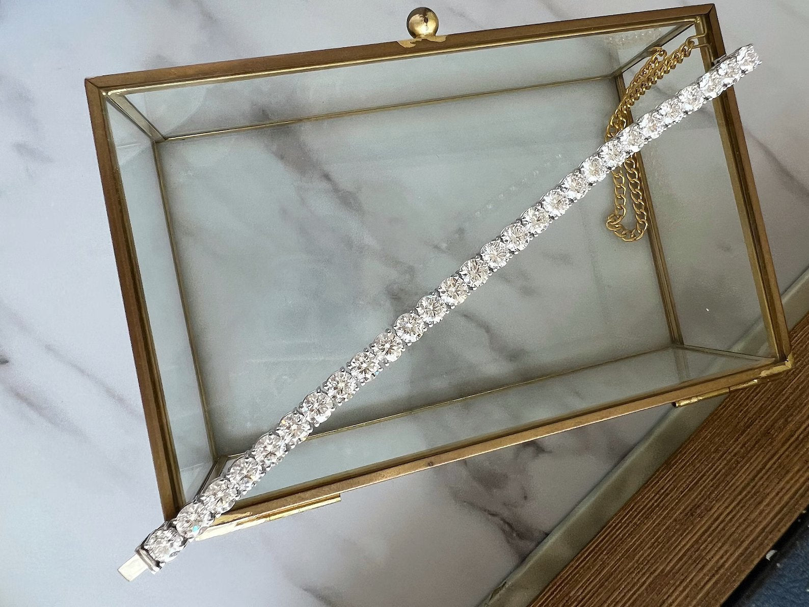 Round Lab Diamond Tennis Bracelet, EF Color, VS Clarity, IGI Certificate