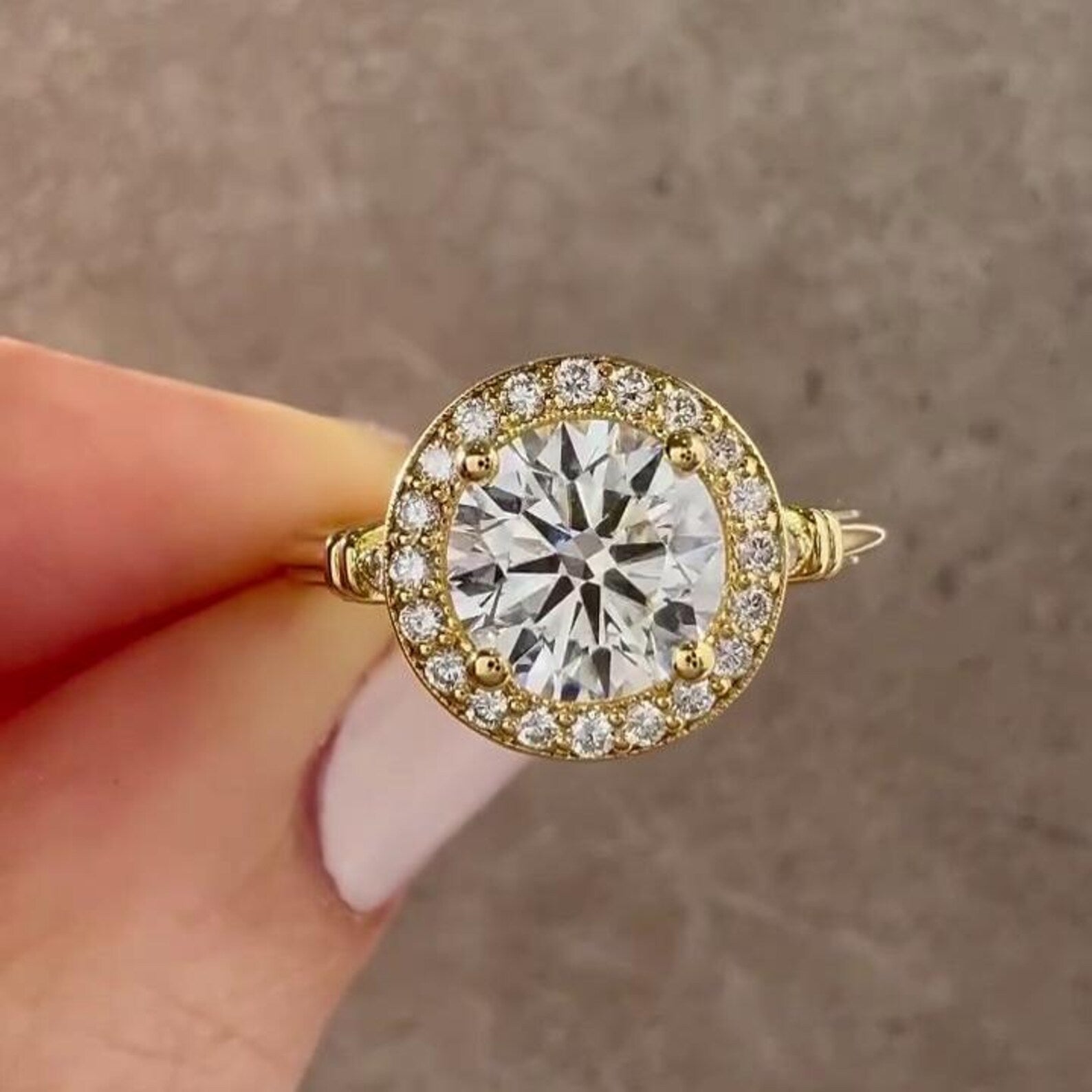 Round 1.80tcw Lab Diamond Vintage Style Ring  | IGI Certified | D-E-F | VVS–VS