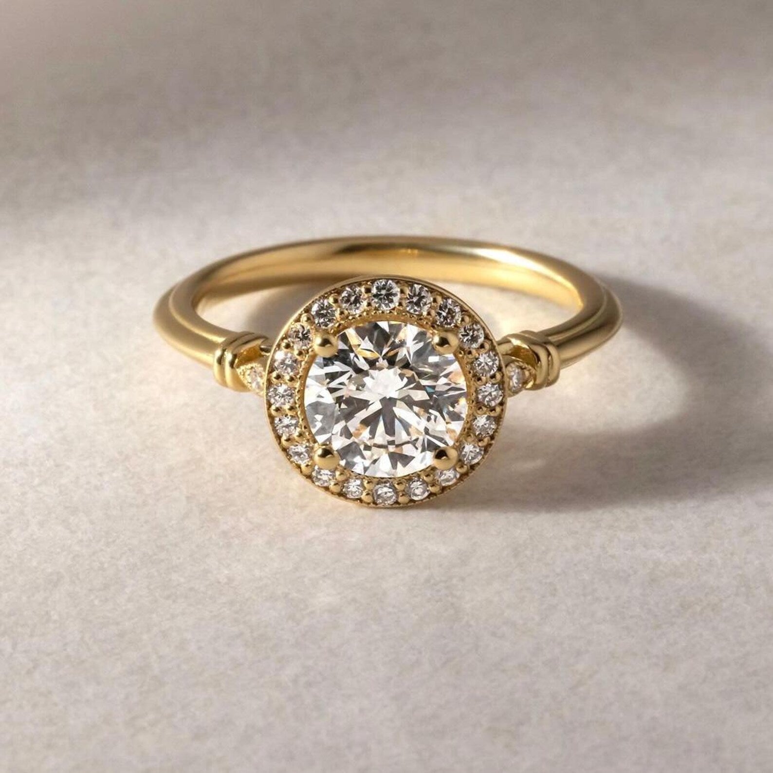 Round 1.80tcw Lab Diamond Vintage Style Ring  | IGI Certified | D-E-F | VVS–VS