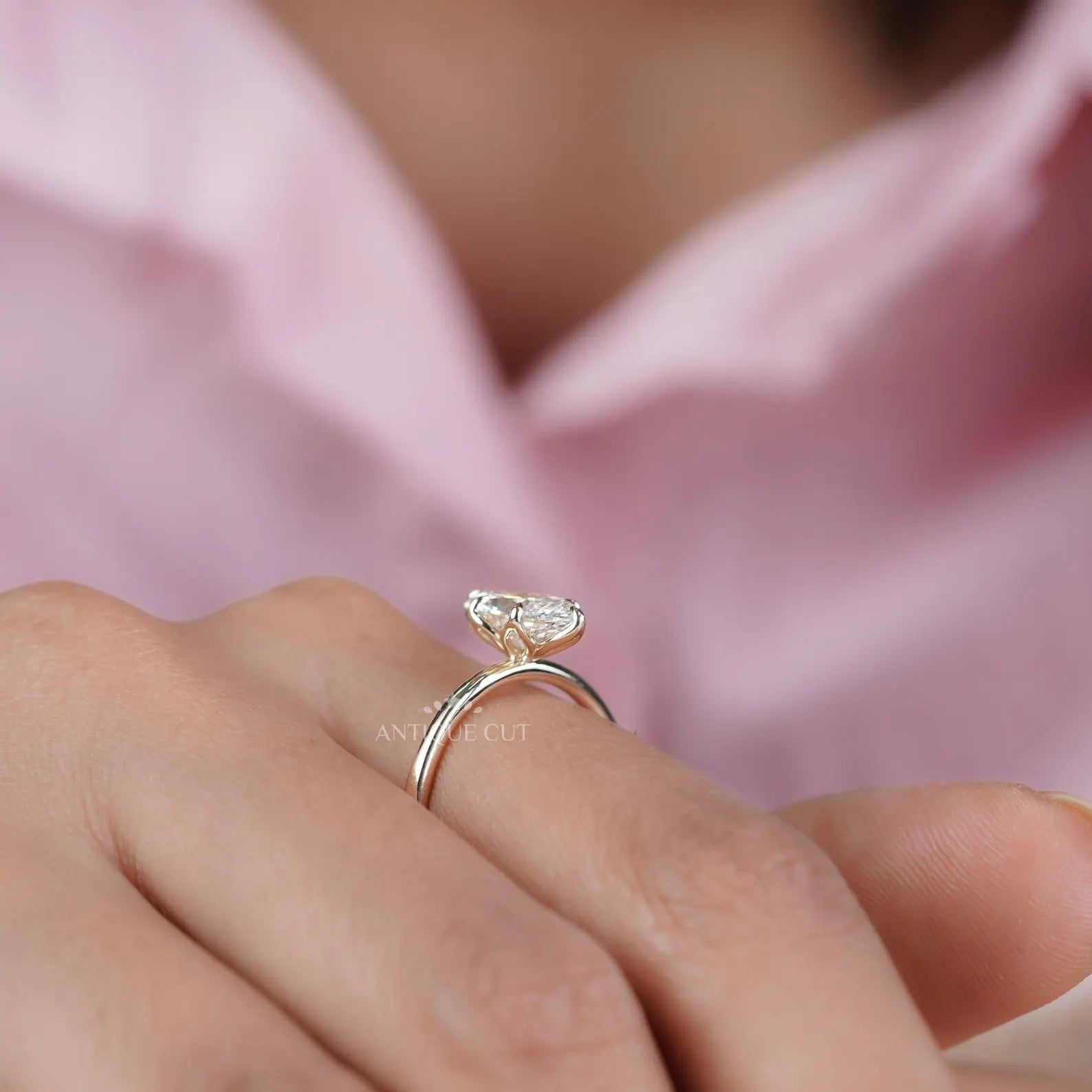 Marquise 1.52ct Lab Grown Diamond Solitaire Engagement Ring | Six-Prong | D–F Color | VVS–VS Clarity