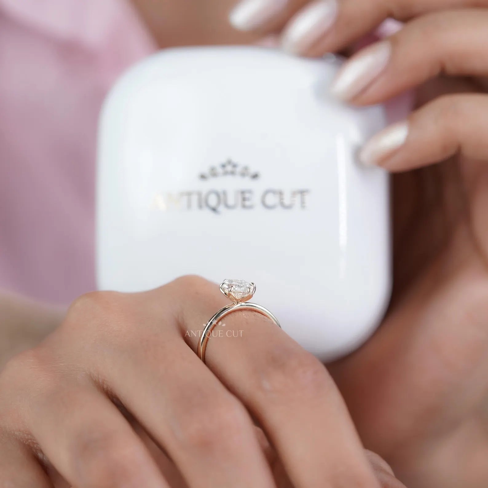 Marquise 1.52ct Lab Grown Diamond Solitaire Engagement Ring | Six-Prong | D–F Color | VVS–VS Clarity