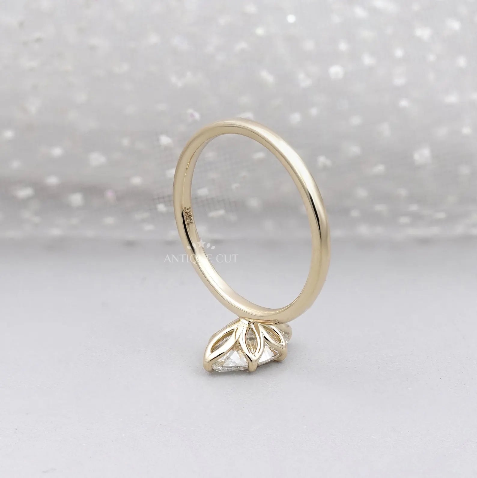 Marquise 1.52ct Lab Grown Diamond Solitaire Engagement Ring | Six-Prong | D–F Color | VVS–VS Clarity