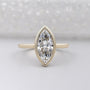 2.00ct Marquise Bezel Engagement Ring | Gold Solitaire Ring