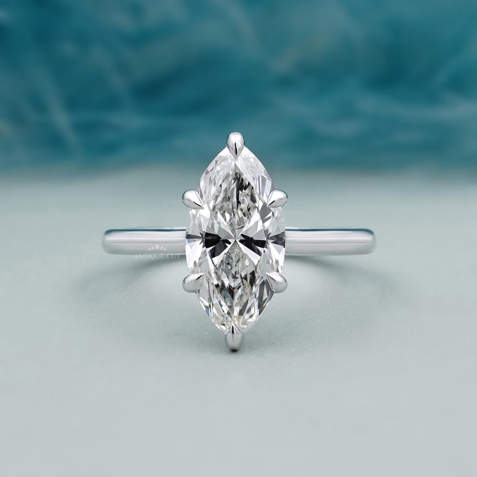 2.50ct Marquise Solitaire Ring | Lab Diamond IGI Certified | Marquise Cut Engagement Ring