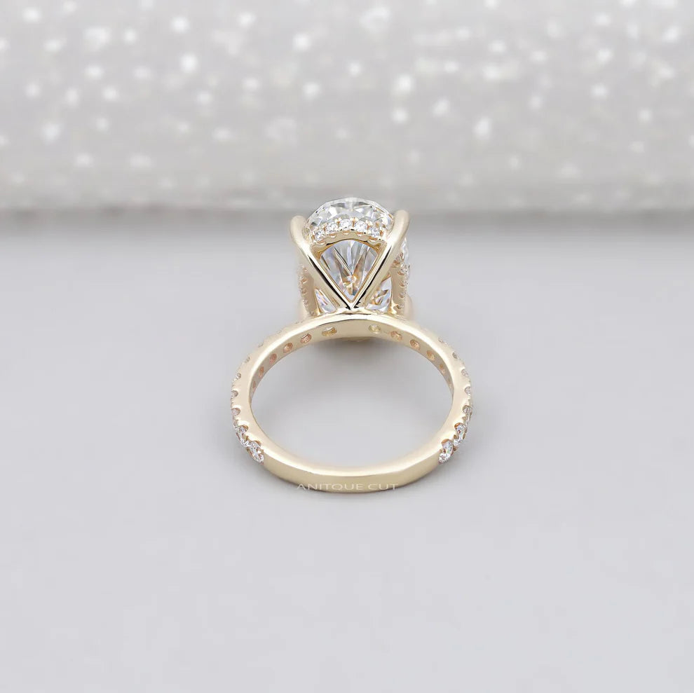 Custom Order - 3ct F-VVS Oval Center stone | Platinum | 7 US