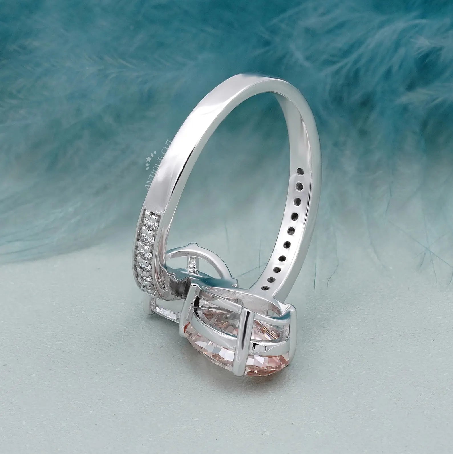 Pink And White Pear 3.80tcw Toi Et Moi Lab Diamond Ring | IGI Certified D-E-F VVS-VS