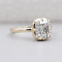 5.30TCW Cushion Cut Diamond Engagement Ring | Hidden Halo Ring | Lab Grown Diamond | Yellow Gold | IGI Certified D-E-F VVS-VS.