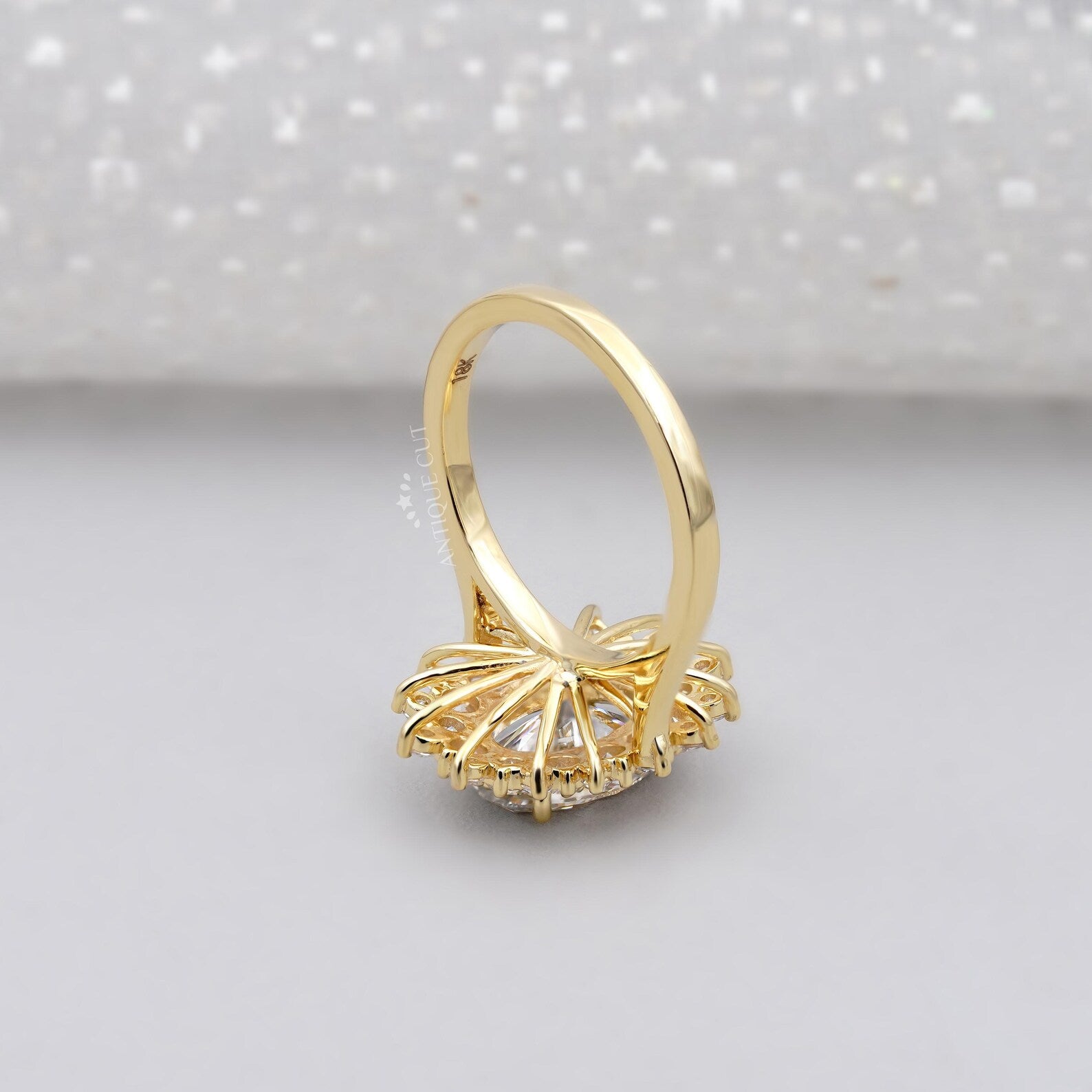 3.00TCW Oval Diamond Engagement Ring, Round Halo, Lab Diamond Ring | IGI Certified D-E-F VVS-VS.