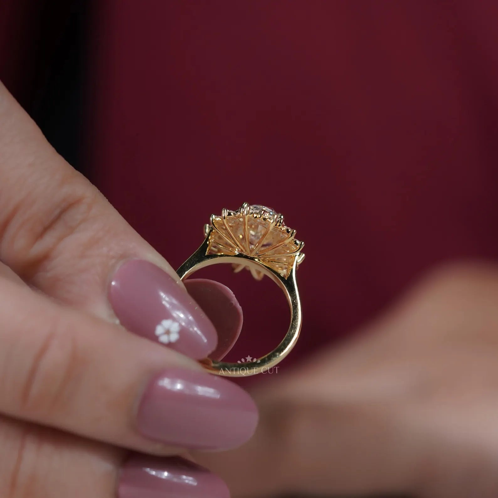 3.00TCW Oval Diamond Engagement Ring, Round Halo, Lab Diamond Ring | IGI Certified D-E-F VVS-VS.