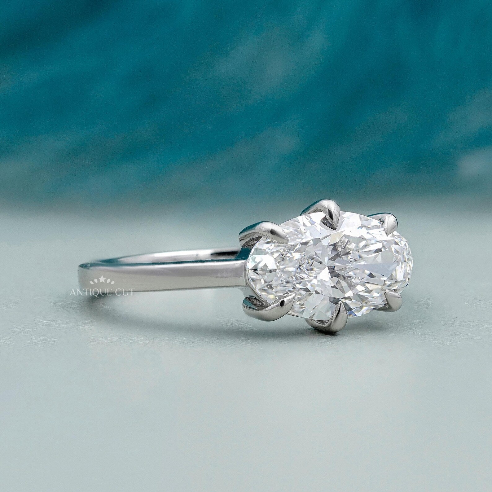 1.70TCW Oval Cut Diamond Engagement Ring | Rose gold Classic Solitaire | Lab Grown Diamond Ring | IGI Certified D-E-F VVS-VS.