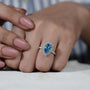 IGI certified lab grown teardrop diamond engagement ring