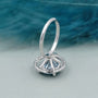IGI certified lab grown diamond halo ring in white gold