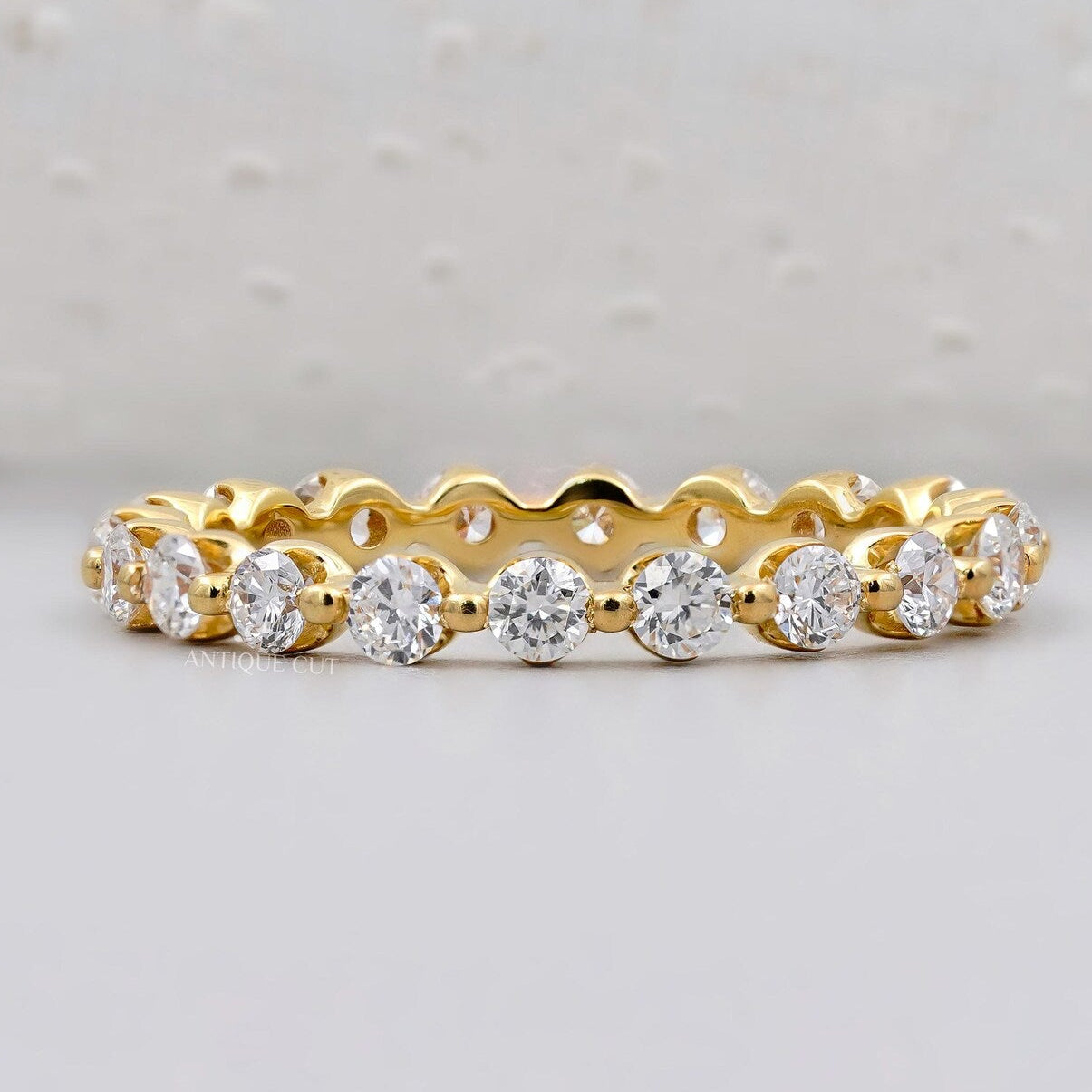 Round Diamond Wedding Band
