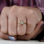 Bezel Set X Letter Ring with lab grown diamond accents