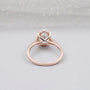 IGI certified oval diamond engagement ring in rose gold