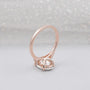 IGI certified oval diamond engagement ring in rose gold


