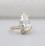 IGI certified pear shaped diamond ring with side stone design by Antiquecut