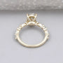Pave diamond band oval wedding ring