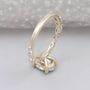 Elegant oval diamond ring yellow gold
