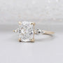 Cushion Cut Ring With Side Stones