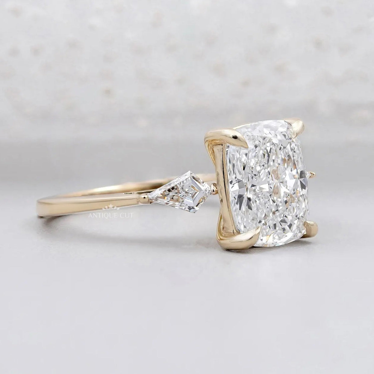 Yellow Gold Three Stone Ring