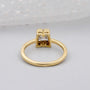 Yellow gold initial M ring with lab grown diamonds
