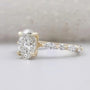 Marquise side stone diamond wedding ring