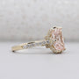 IGI certified radiant pink diamond engagement ring
