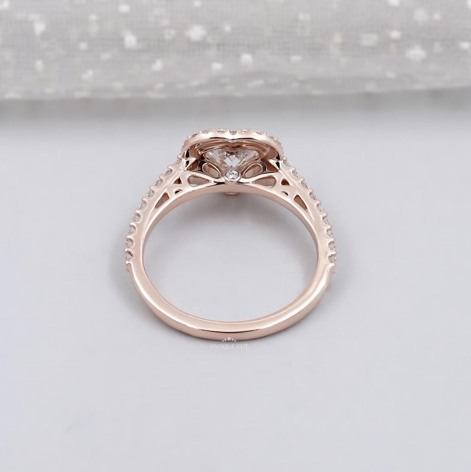 Heart Shaped Diamond Ring With Halo Style