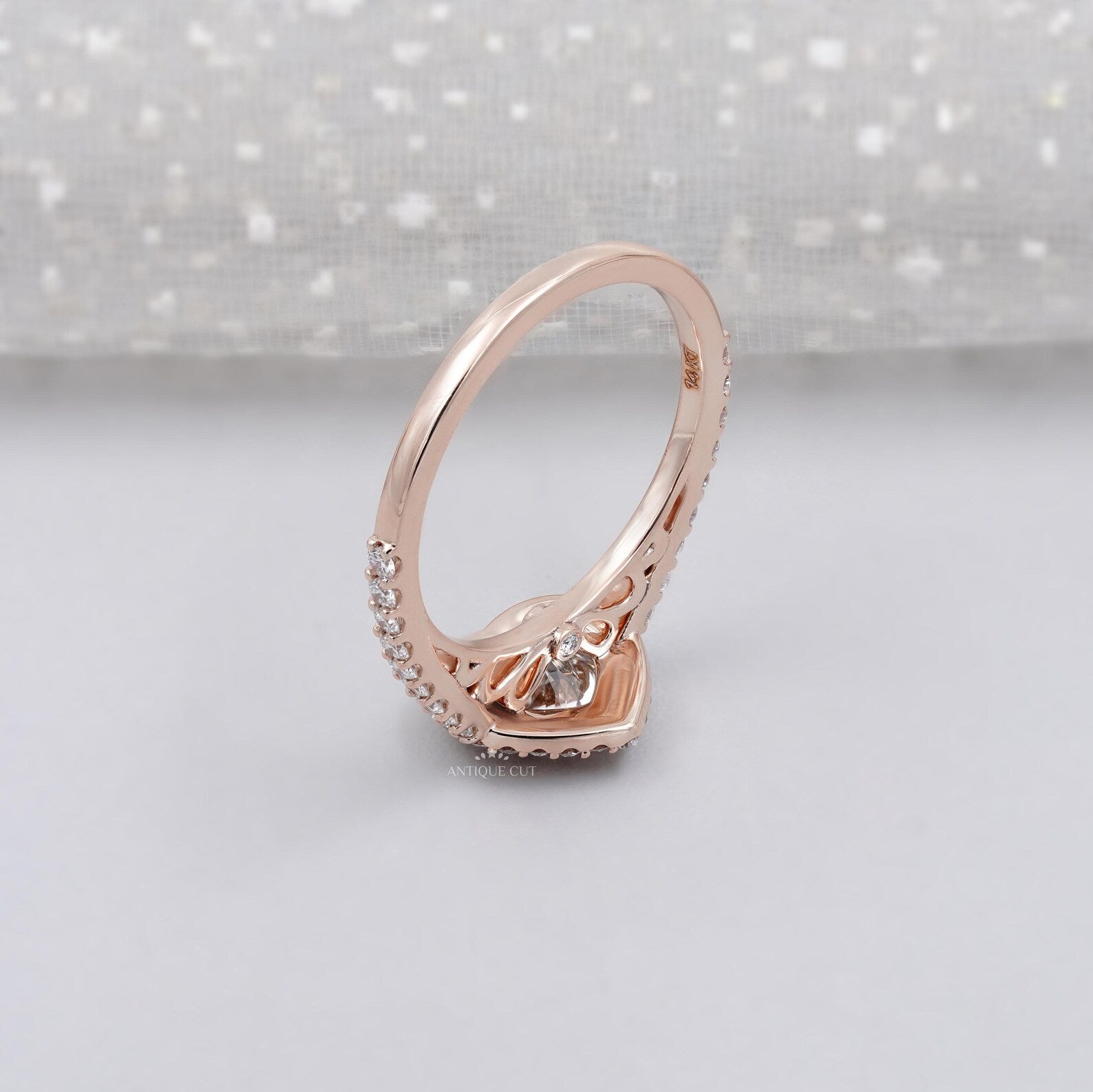Heart Shaped Diamond Ring With Halo Style
