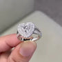 Elegant heart diamond anniversary ring