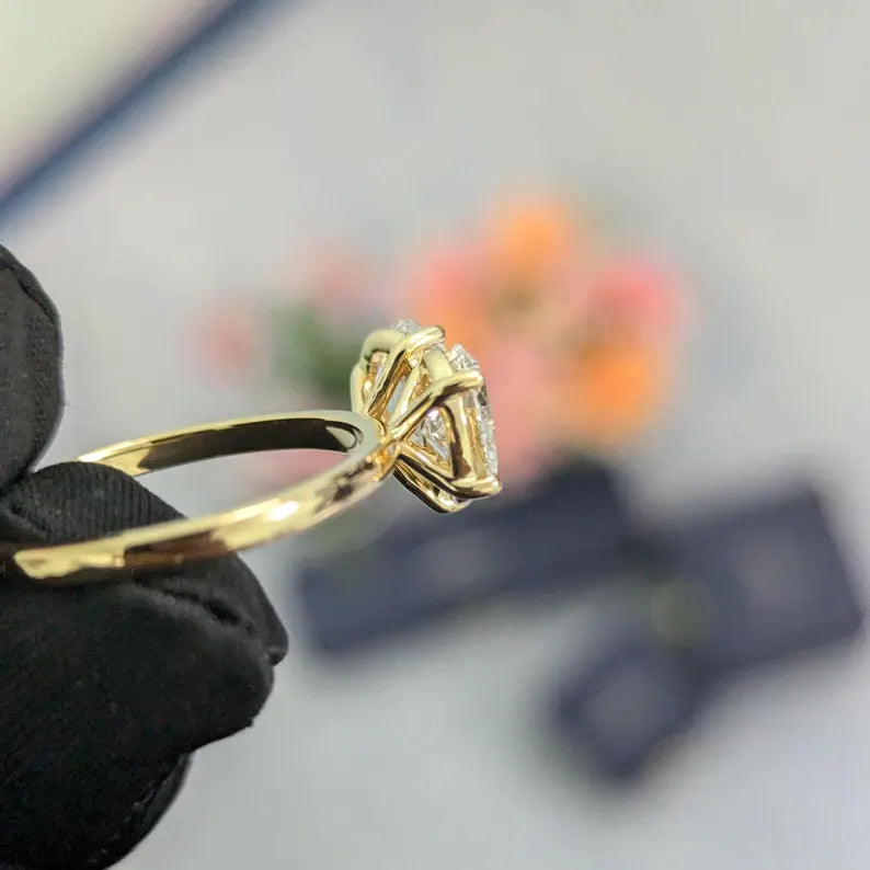 2.50ct Toi Et Moi Oval & Pear Lab Diamond Ring | IGI Certified | VVS–VS Clarity | 14K 18K Gold