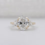 2.00ct Oval Engagement Ring • Three Stone Diamond Ring • 14K Yellow Gold • 0.10ct Side Stones • Vintage Oval Engagement Ring