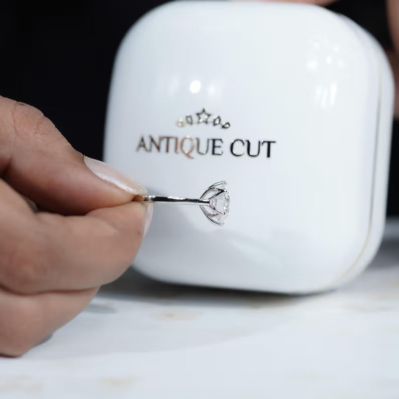 3.50ct Round Cut Lab Grown Diamond Engagement Ring in Platinum 6 Prong Solitaire Ring