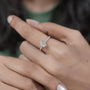 Elegant white gold oval diamond engagement ring