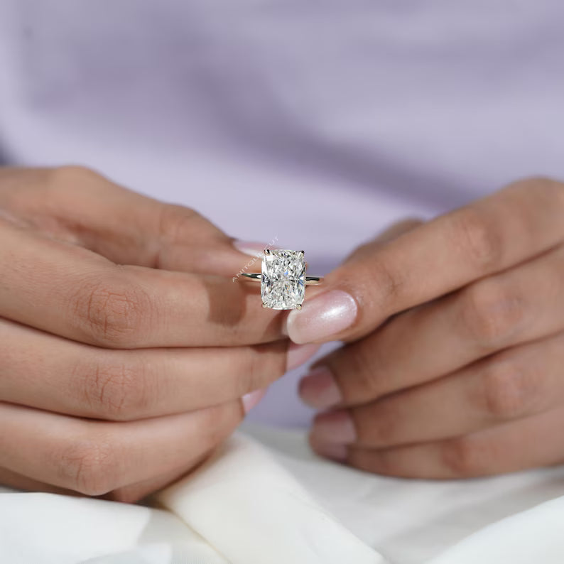 7.10ct Cushion Cut Diamond Engagement Ring, Solitaire Ring, DEF Color, VVS-VS Clarity