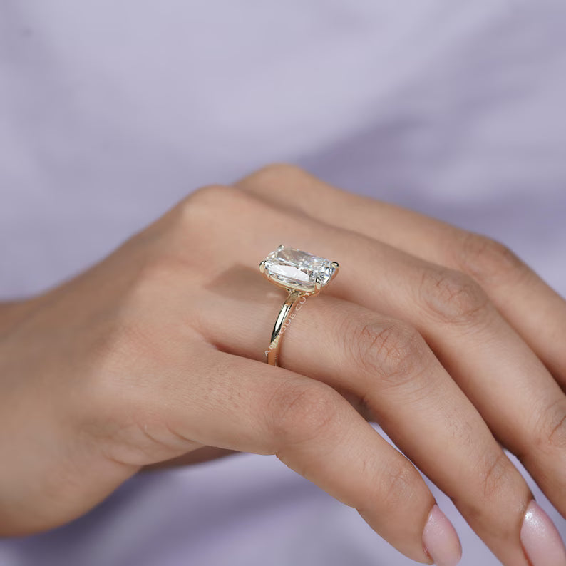 7.10ct Cushion Cut Diamond Engagement Ring, Solitaire Ring, DEF Color, VVS-VS Clarity