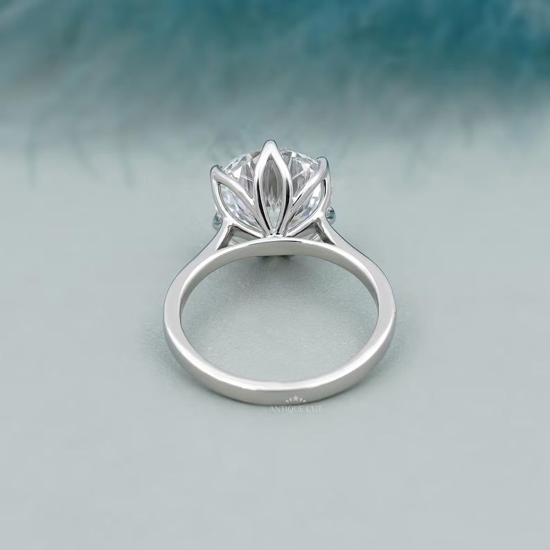 3.50ct Round Cut Lab Grown Diamond Engagement Ring in Platinum 6 Prong Solitaire Ring