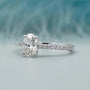Antique cut engagement ring with oval diamond