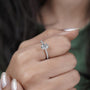 Minimalist oval pave engagement ring