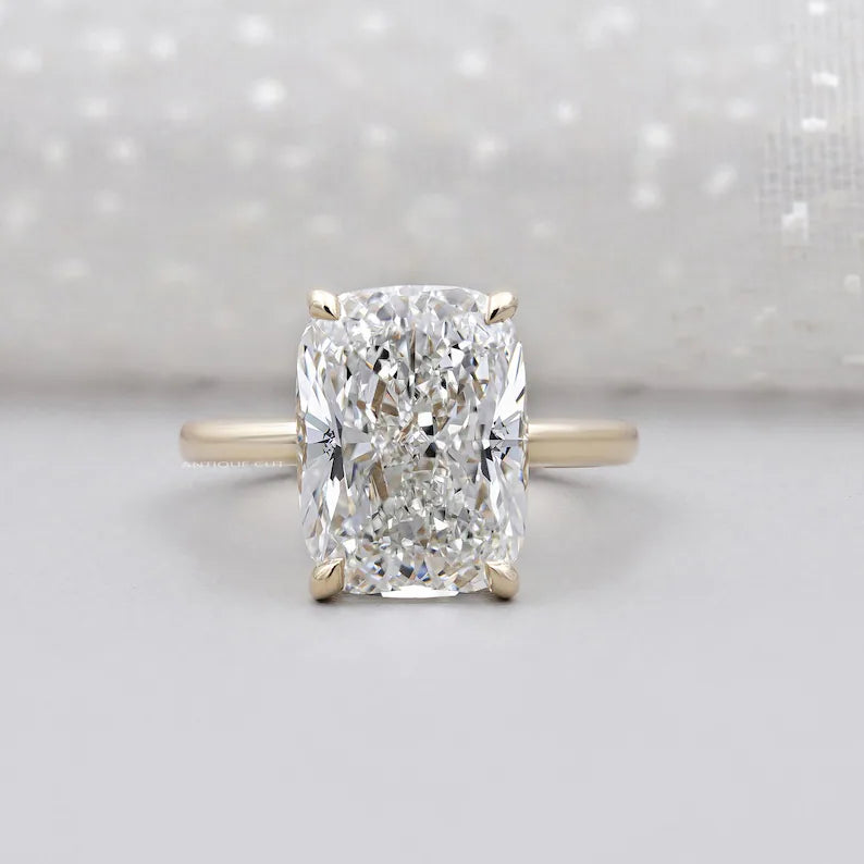 7.10ct Cushion Cut Diamond Engagement Ring, Solitaire Ring, DEF Color, VVS-VS Clarity