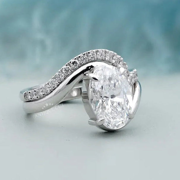 IGI certified lab grown diamond engagement ring