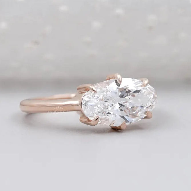 6 prong oval cut engagement ring