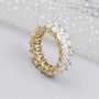 Lab grown diamond emerald cut eternity band