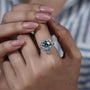 4 Prong Fancy Blue Diamond Ring White Gold
