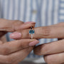 Fine jewelry blue diamond engagement ring